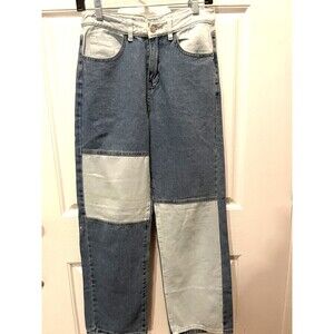 Small  Patchwork Color Block Jeans